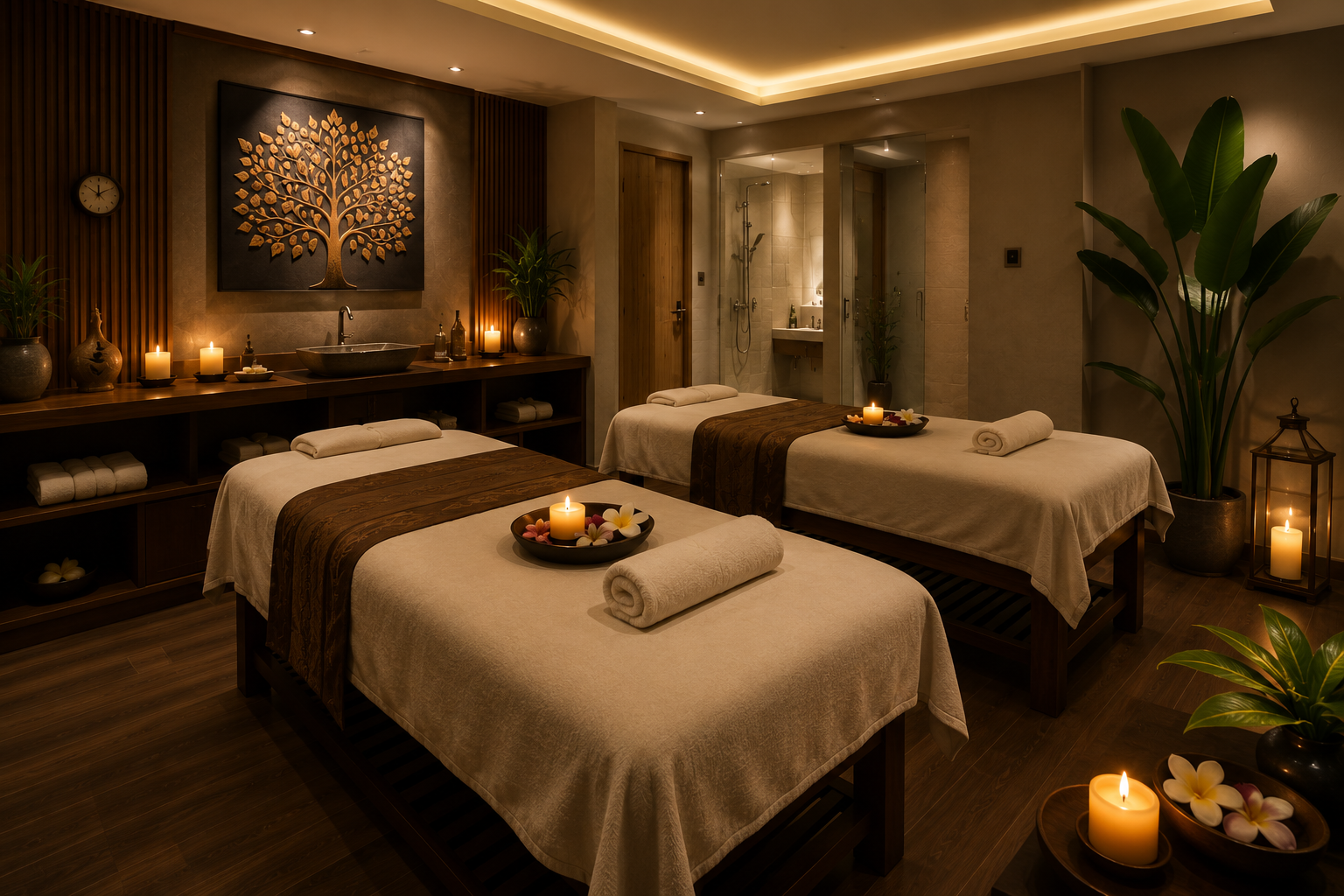 Spa massage room